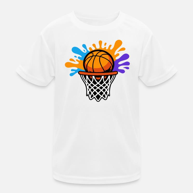 Basketball Splash Dunk Grafikdesign Kinder Funktions-T-Shirt