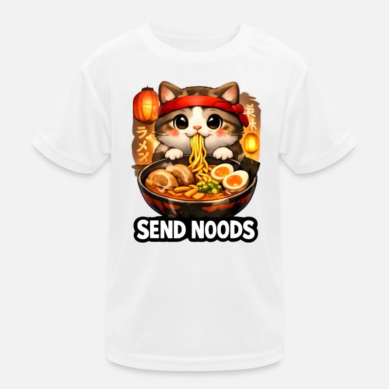 Ramen Cat Send Noods Kids Functional T-Shirt