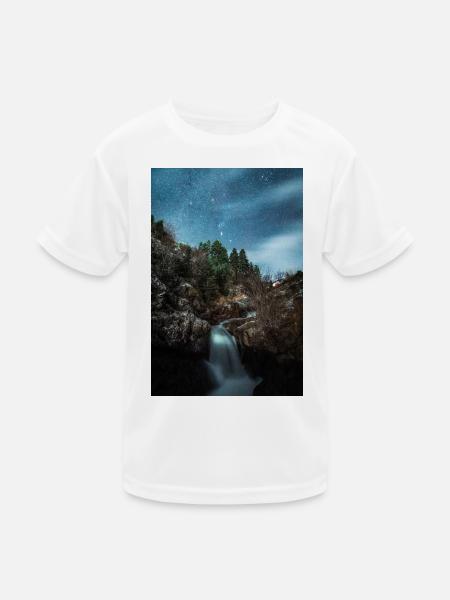 Orion-Sternbild über einem erstaunlichen Fluss - Kinder Funktions-T-Shirt - Weiß - Vorne