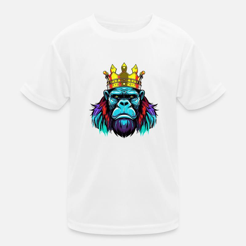 Gorilla Neon Crown Kids Functional T-Shirt
