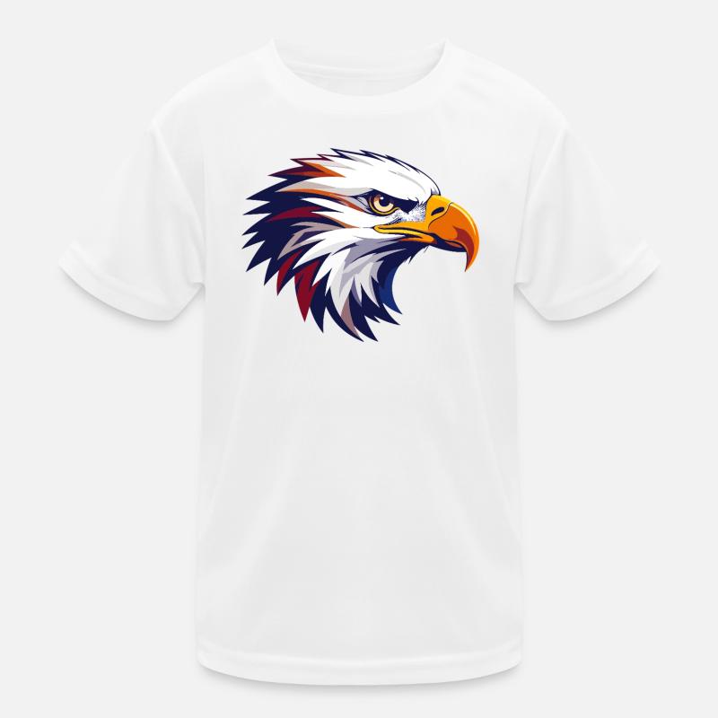 cool eagle head colorful contrast design Kids Functional T-Shirt
