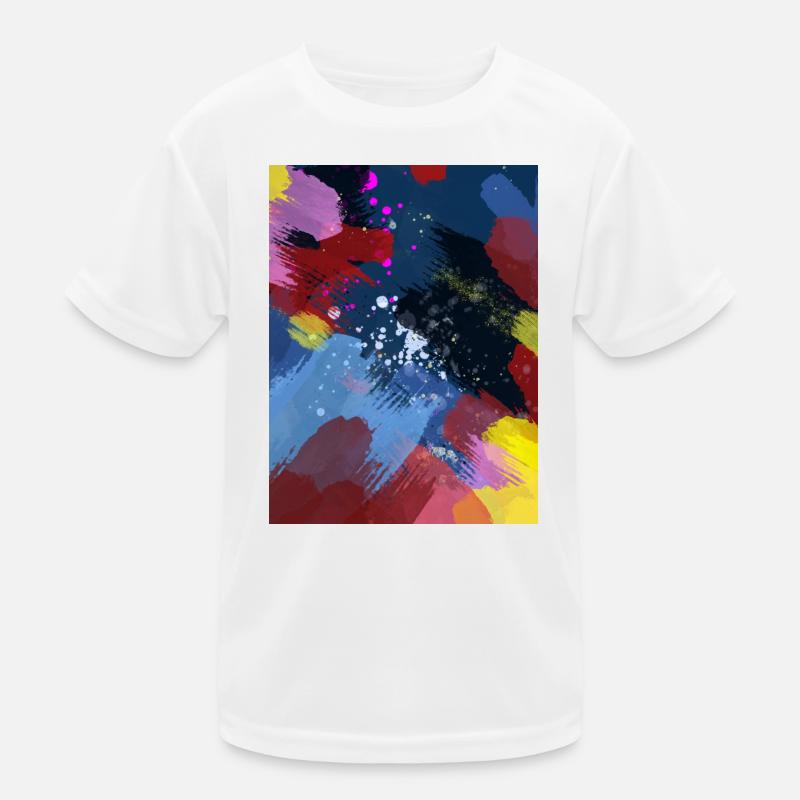 Color Explosion Ink Strips Kids Functional T-Shirt
