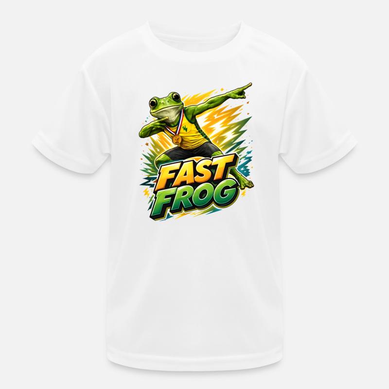 Frosch mit Goldmedaille Kinder Funktions-T-Shirt