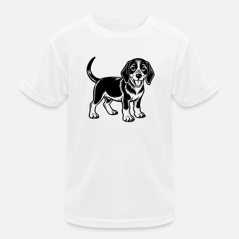 Amerikanisch-Englischer Coonhound Kinder Funktions-T-Shirt