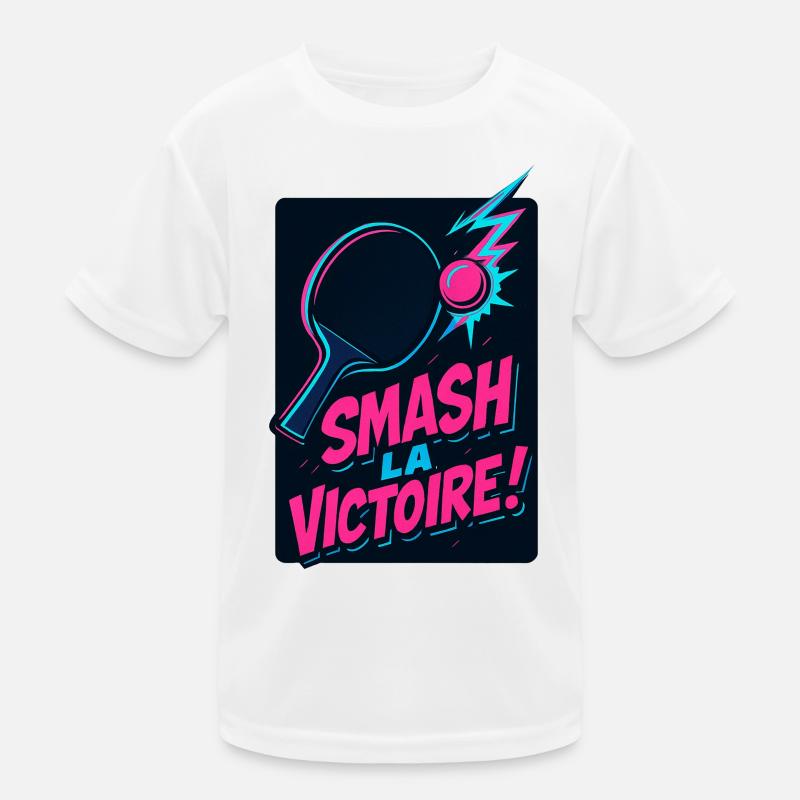Zerstört den Sieg! Tischtennis Kinder Funktions-T-Shirt