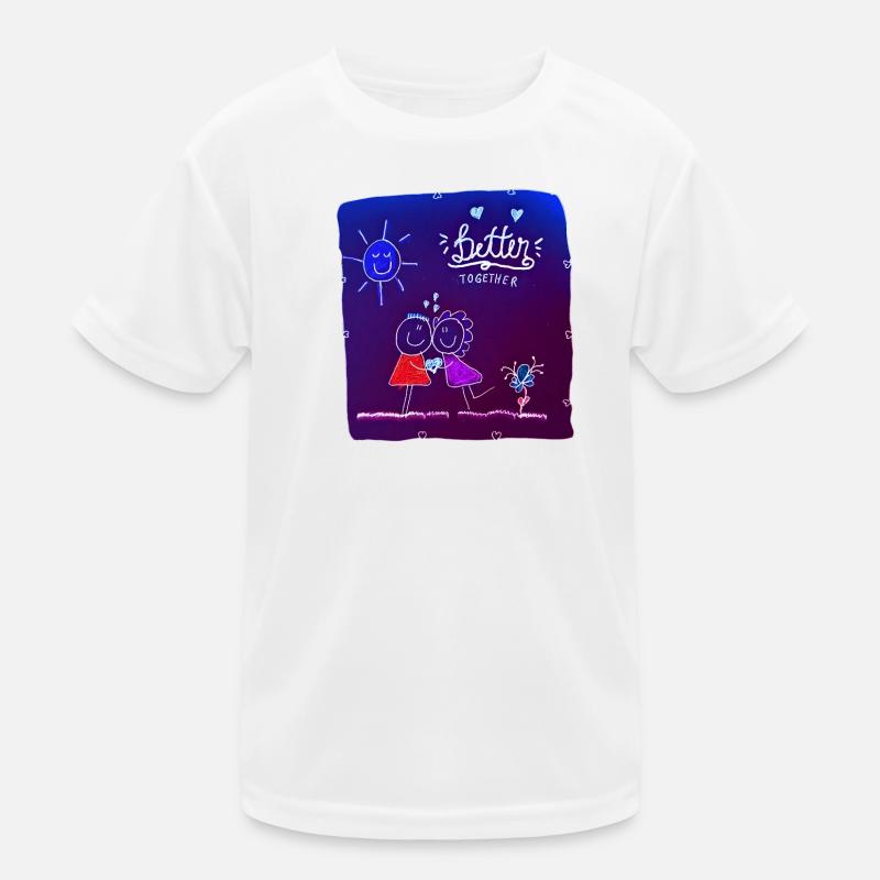 Gemeinsam Besser - Kinder Funktions-T-Shirt - Weiß