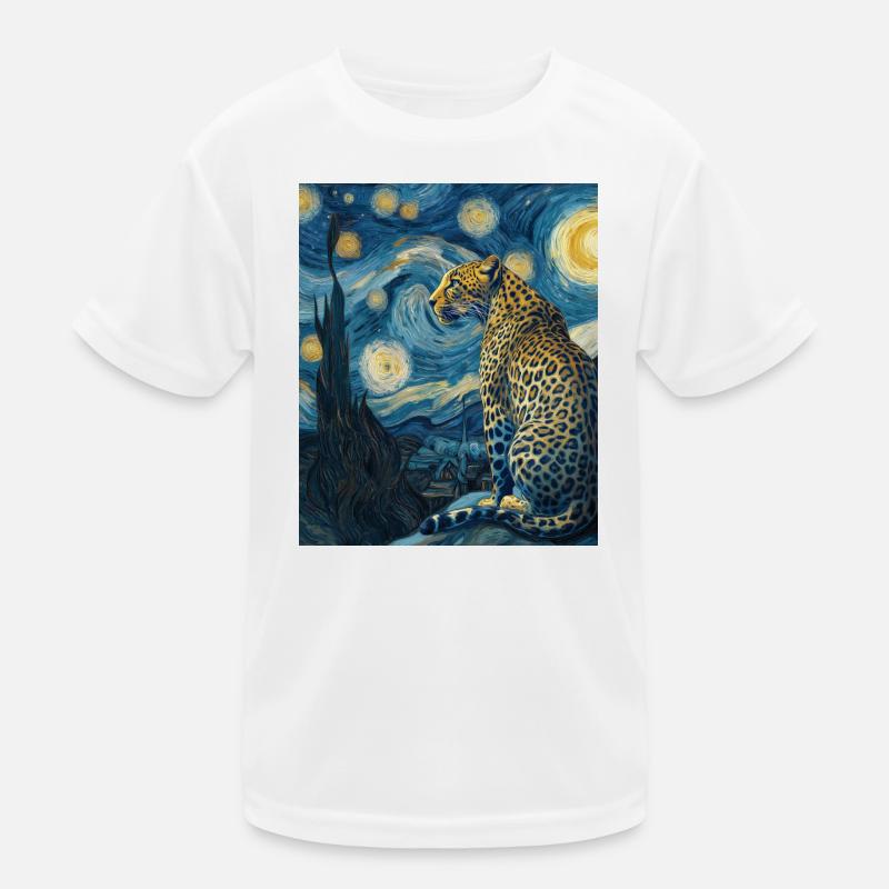 Léopard Van Gogh T-shirt sport Enfant
