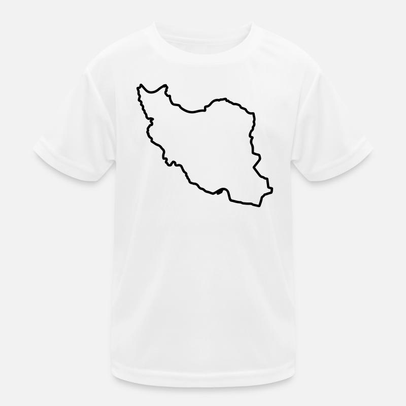 Iran Map Silhouette Persien Kinder Funktions-T-Shirt