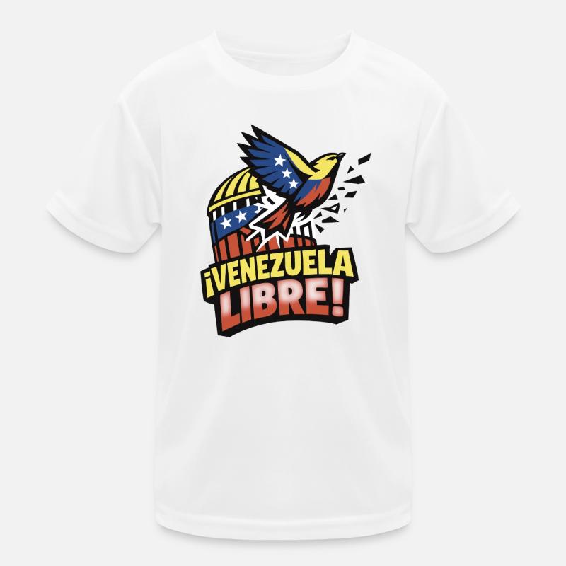 Free Venezuela Kids Functional T-Shirt