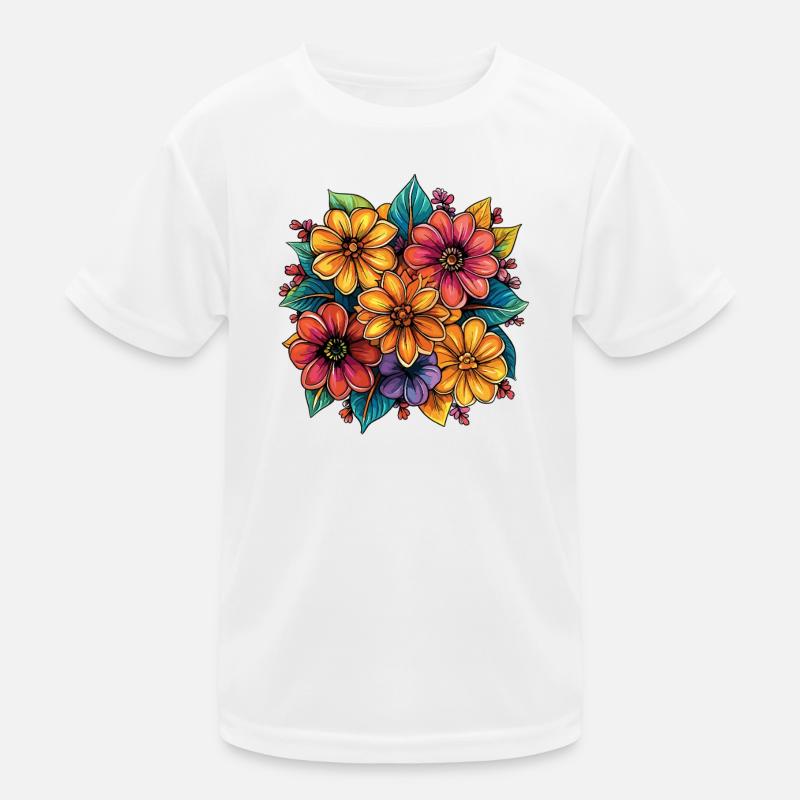 Design aux couleurs florales vibrantes T-shirt sport Enfant