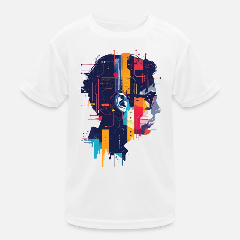 Art de circuit de piratage PCB à motif IA numérique T-shirt sport Enfant