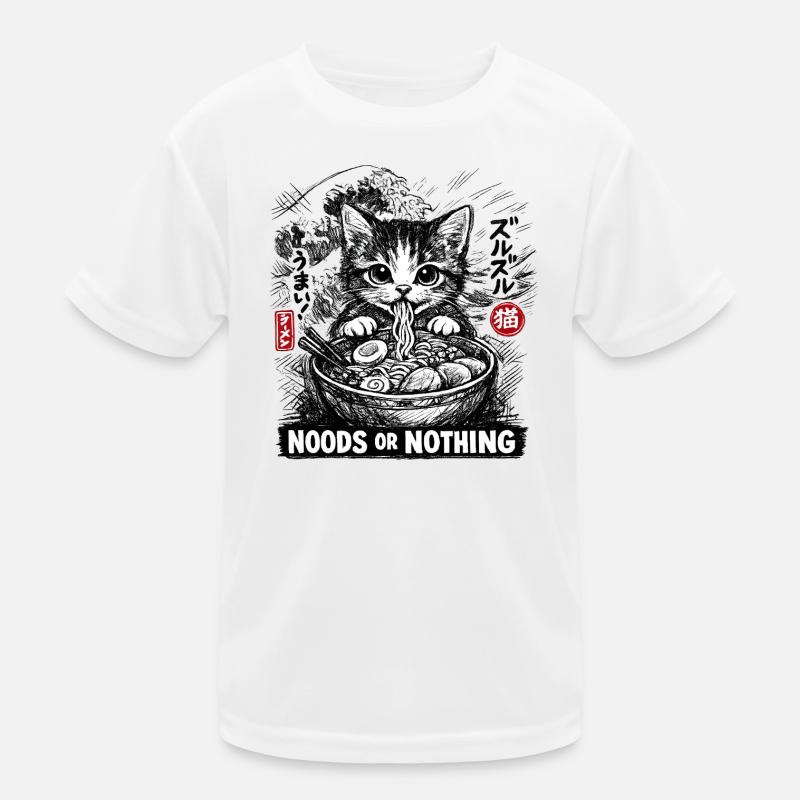 Katzen ramen: Noods or Nothing Kids Functional T-Shirt