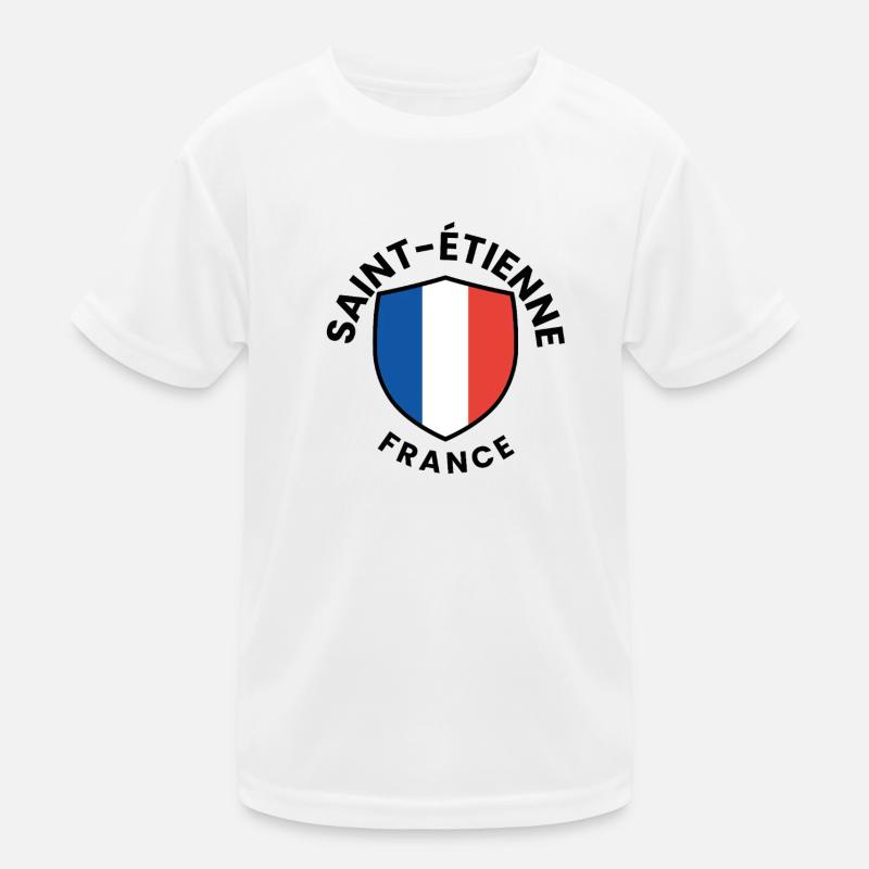 Saint-Étienne-Frankreich-Schild Kinder Funktions-T-Shirt