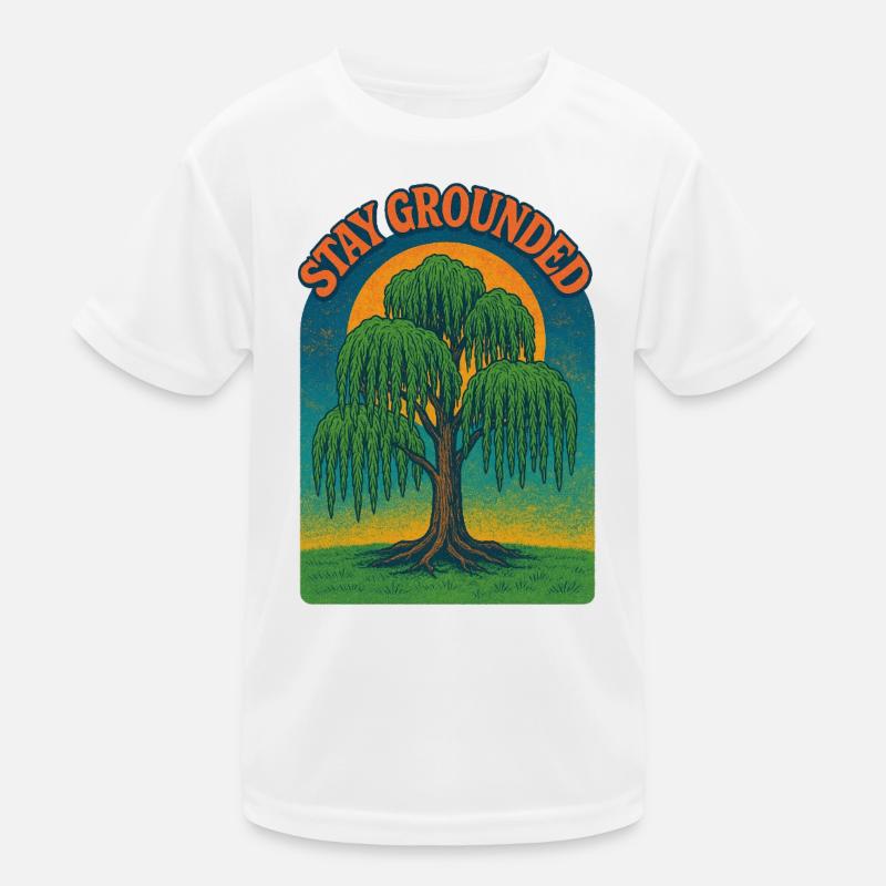 Stay Grounded Willow Sunset Kinder Funktions-T-Shirt