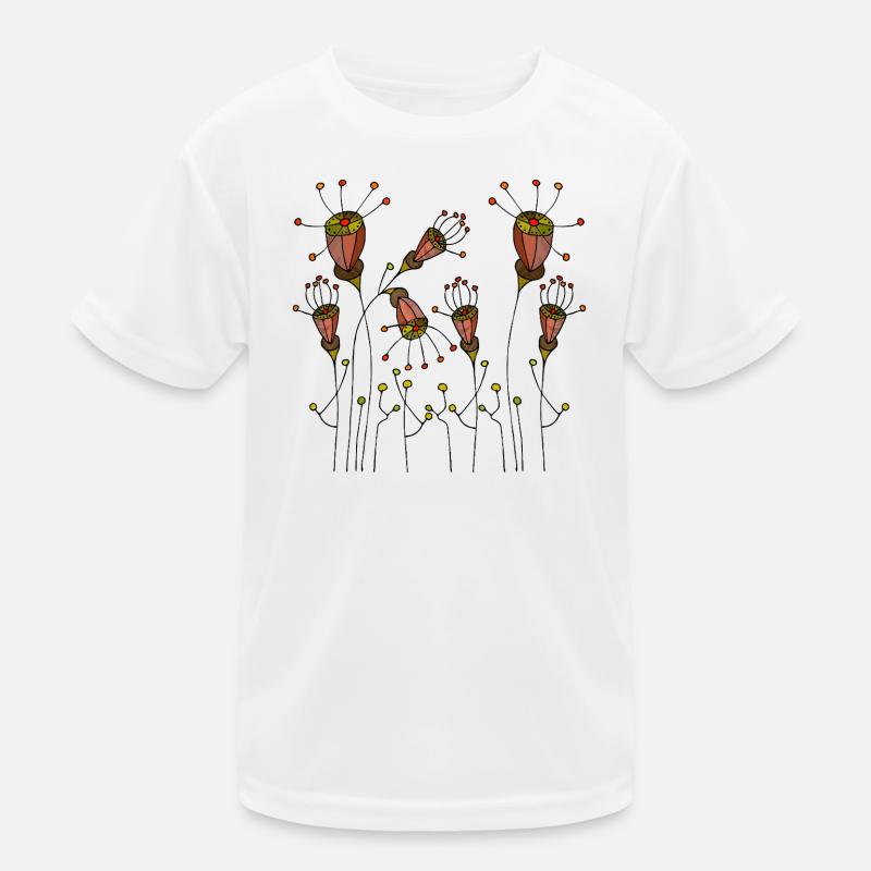 Blumen Kinder Funktions-T-Shirt
