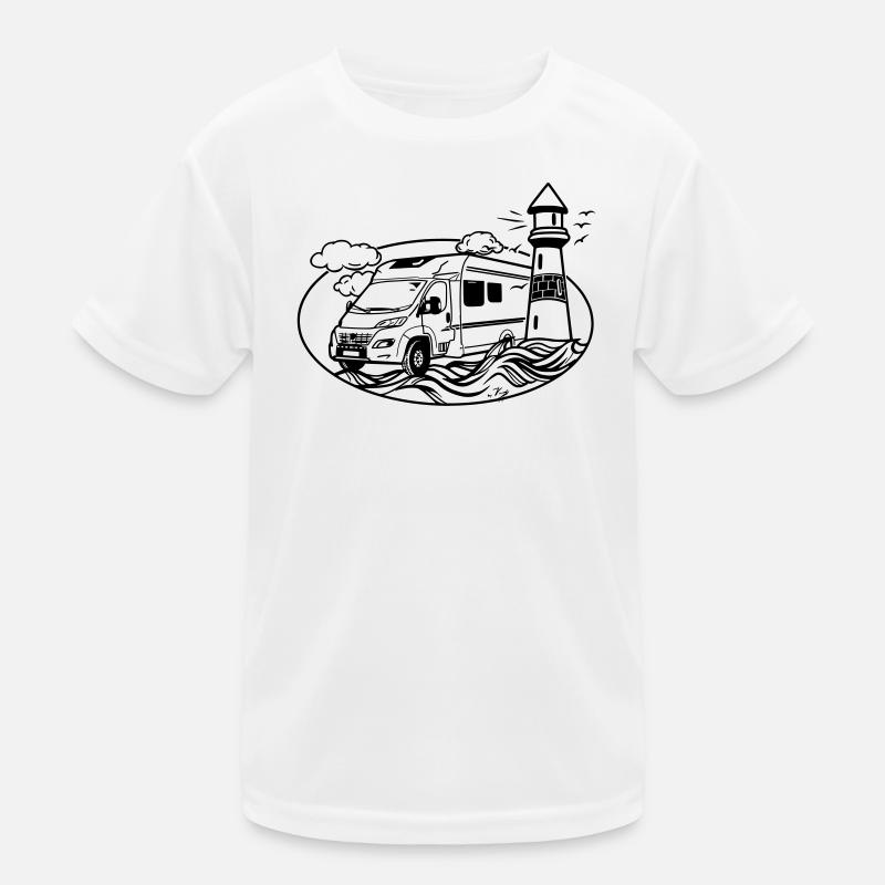 Camping-car au bord de la mer T-shirt sport Enfant