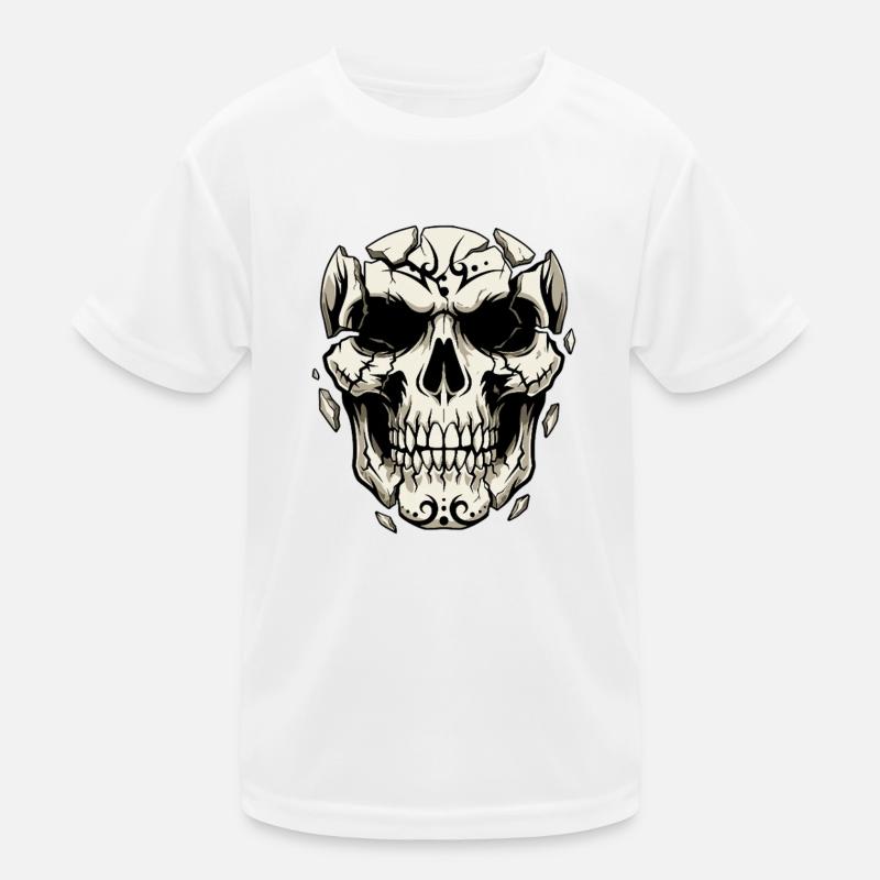Splintering Skull – Gothic Graphics Kids Functional T-Shirt