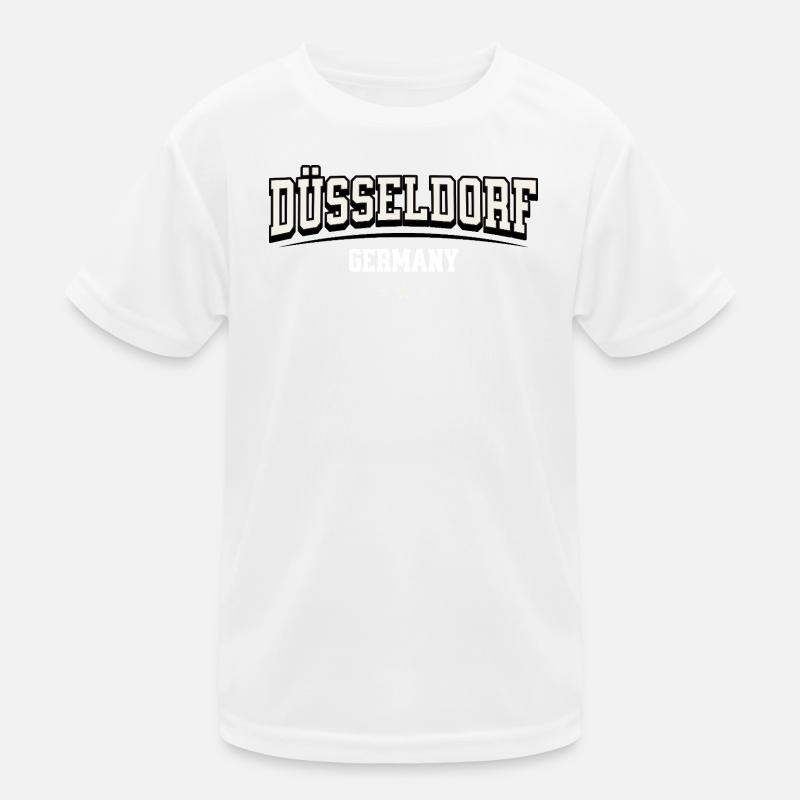 Düsseldorf Germany Blockschrift-Logo Kinder Funktions-T-Shirt