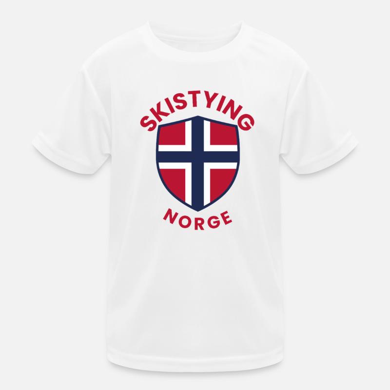 Norway's Ski Style Shield Kids Functional T-Shirt