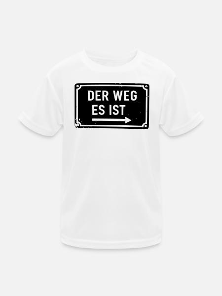 Der Weg es ist - Das ist der Weg - Milchstrasse - Kinder Funktions-T-Shirt - Weiß - Vorne