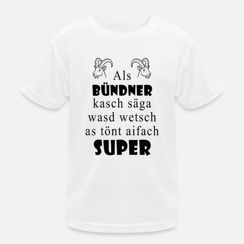 Graubünden dialect Super expression Kids Functional T-Shirt