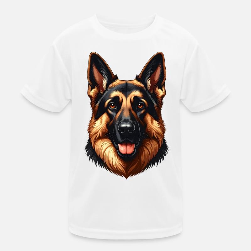 German Shepherd Dog - Kids Functional T-Shirt - white