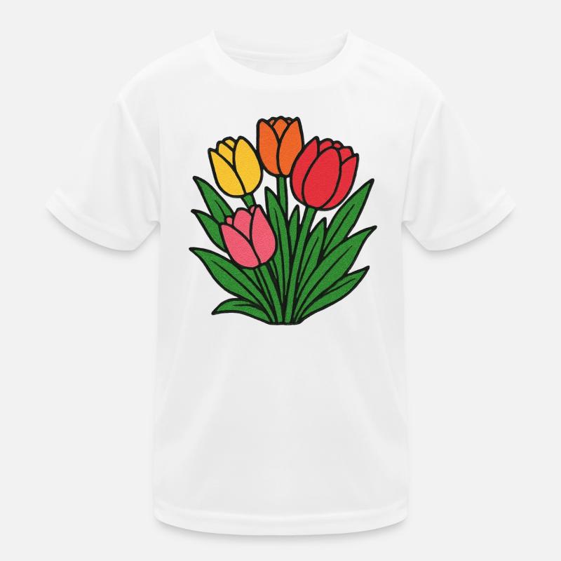 Tulip Patch Bloom Kids Functional T-Shirt