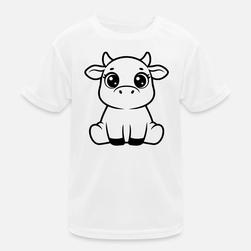 Süßes Kalb Baby Kuh Sitzend Kawaii Kinder Funktions-T-Shirt