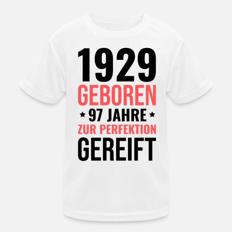 Born in 1929 – Matured to perfection Kids Functional T-Shirt