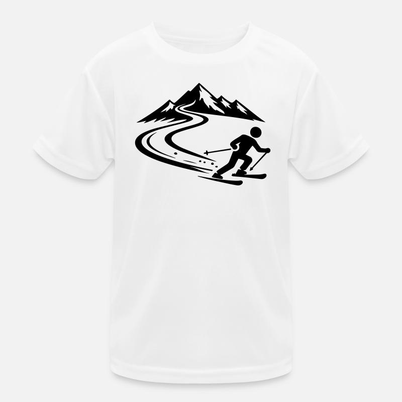 Ski Mountains Slope Kids Functional T-Shirt