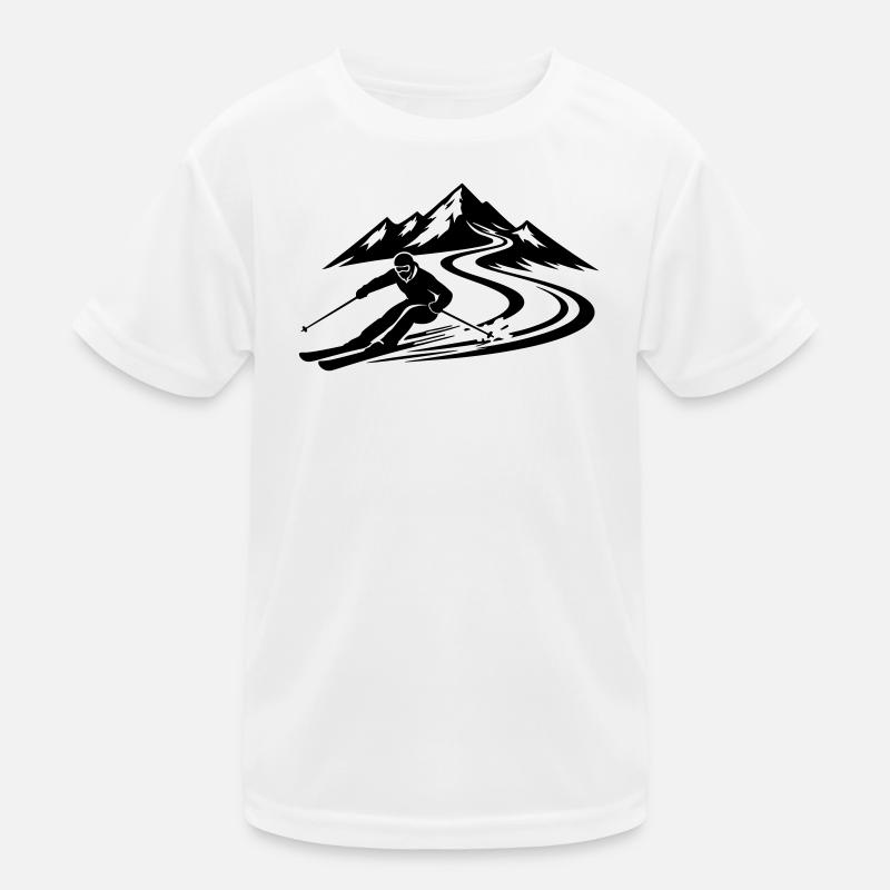 Ski Mountains Slope Kids Functional T-Shirt