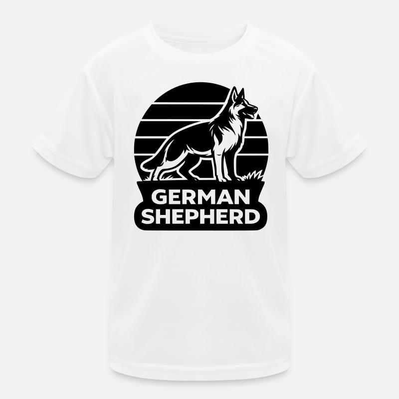 Silhouette du berger allemand T-shirt sport Enfant