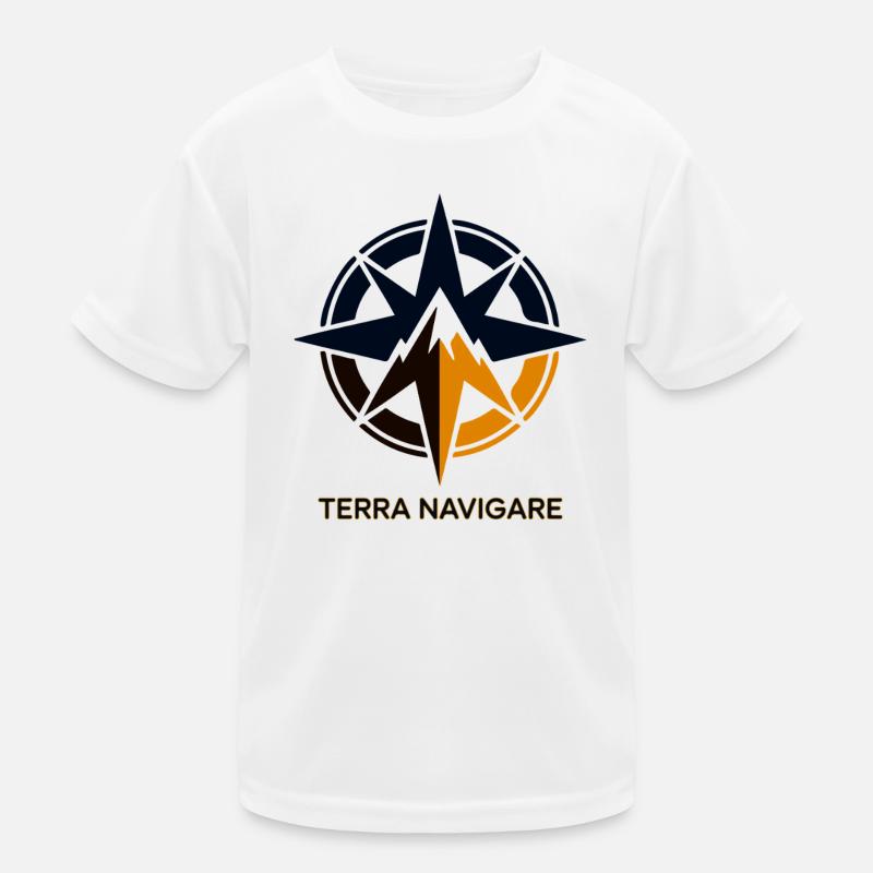 Terra Navigare Star Compass Logo Kids Functional T-Shirt