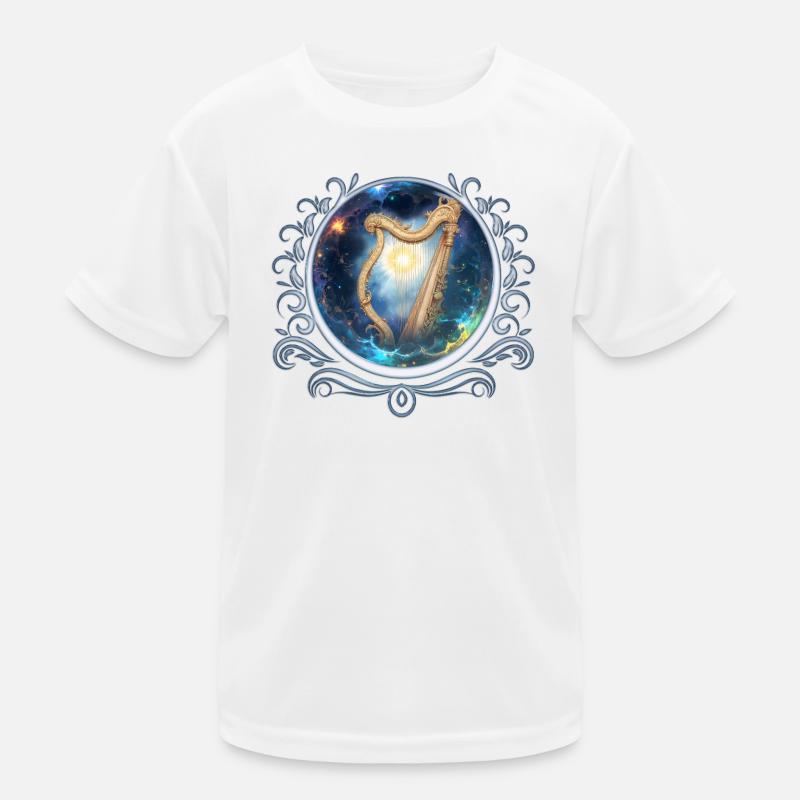 Sky Harp in Stellar Whirlpool Kids Functional T-Shirt