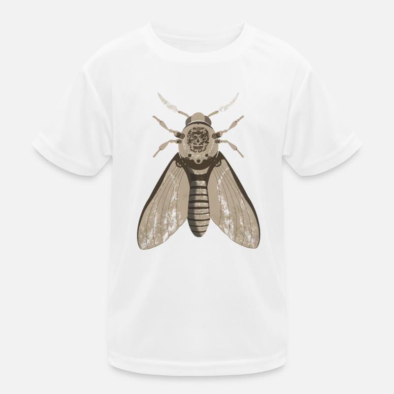 Schädelmotte im Steampunk-Stil Kinder Funktions-T-Shirt