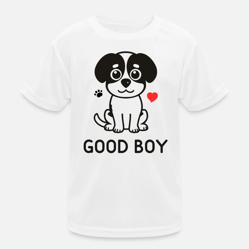 Good Boy – Cute Dog Motif Kids Functional T-Shirt