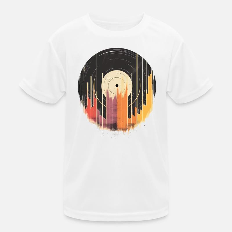 Design vinyle abstrait Musique colorée T-shirt sport Enfant