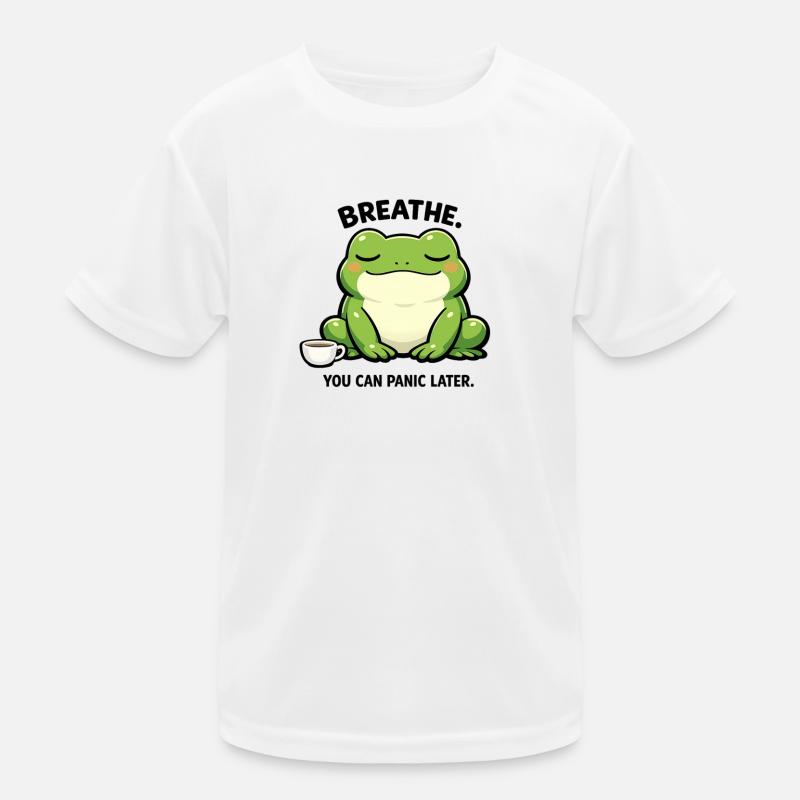 Coffee Frog of Tranquility Kids Functional T-Shirt