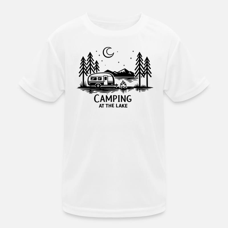 Nuit au clair de lune Campement dans la forêt T-shirt sport Enfant