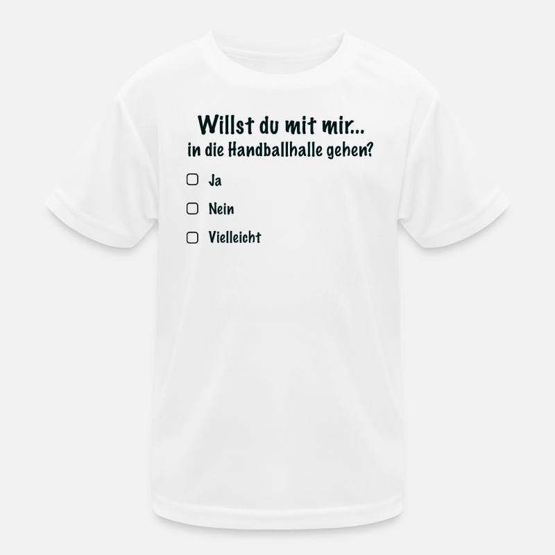 Handballdate Spruch Einladung (Schwarz) Kinder Funktions-T-Shirt