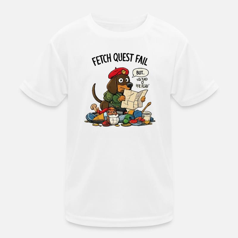 Fetch Quest Fail Pup Kids Functional T-Shirt