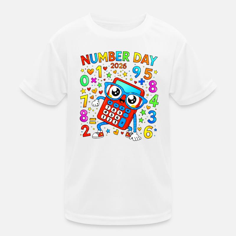 Number Day 2026 Calculator Fun Kids Functional T-Shirt