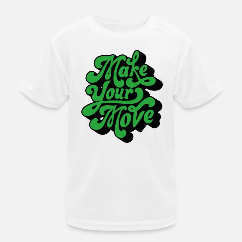 Mach deinen Schritt – Retro Handtext Kinder Funktions-T-Shirt