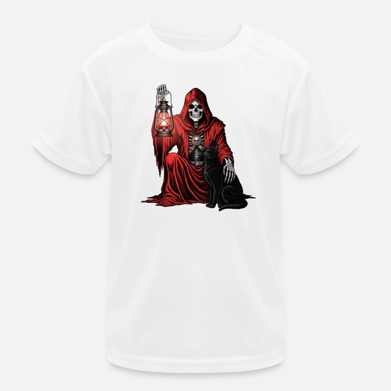 Red Hood Sensenmann Laternenkatze Kinder Funktions-T-Shirt