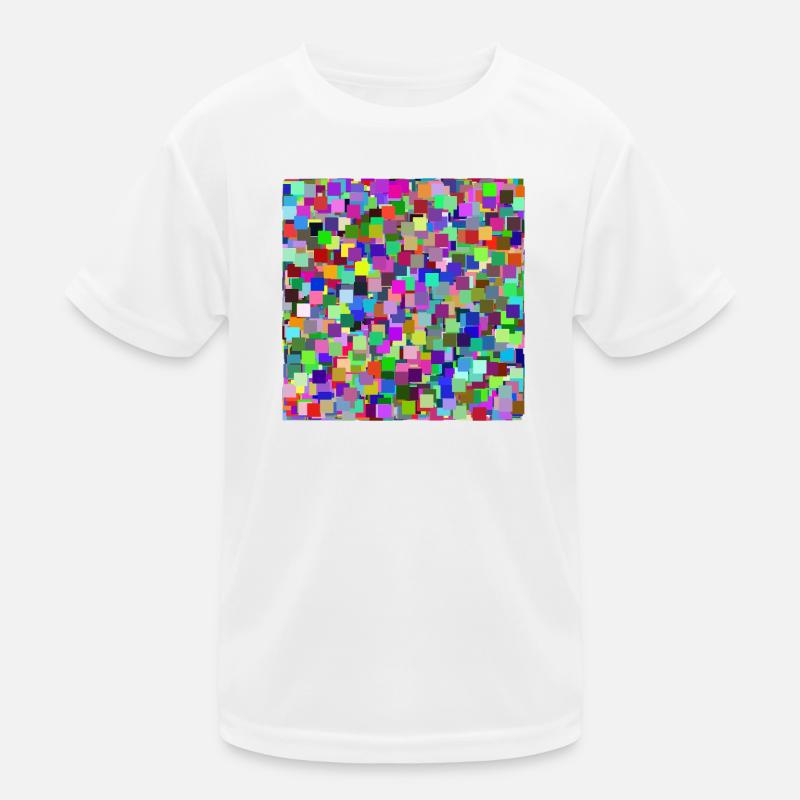 Bunte Quadrate Kinder Funktions-T-Shirt