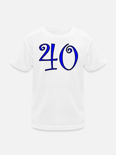 40. 40 YEARS. 40th ANNIVERSARY. 40 YEARS ANNIVERSARY - Kids Functional T-Shirt - white - Front