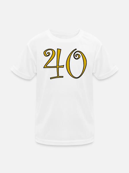 40. 40 YEARS. 40th ANNIVERSARY. 40 YEARS ANNIVERSARY. - Kids Functional T-Shirt - white - Front