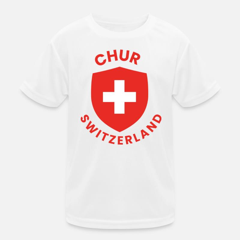 Chur Switzerland Shield Design Kids Functional T-Shirt