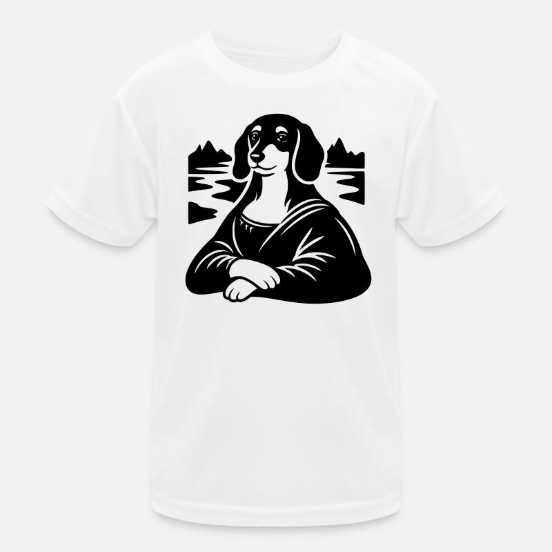 Dackel Lisa Portrait Kinder Funktions-T-Shirt