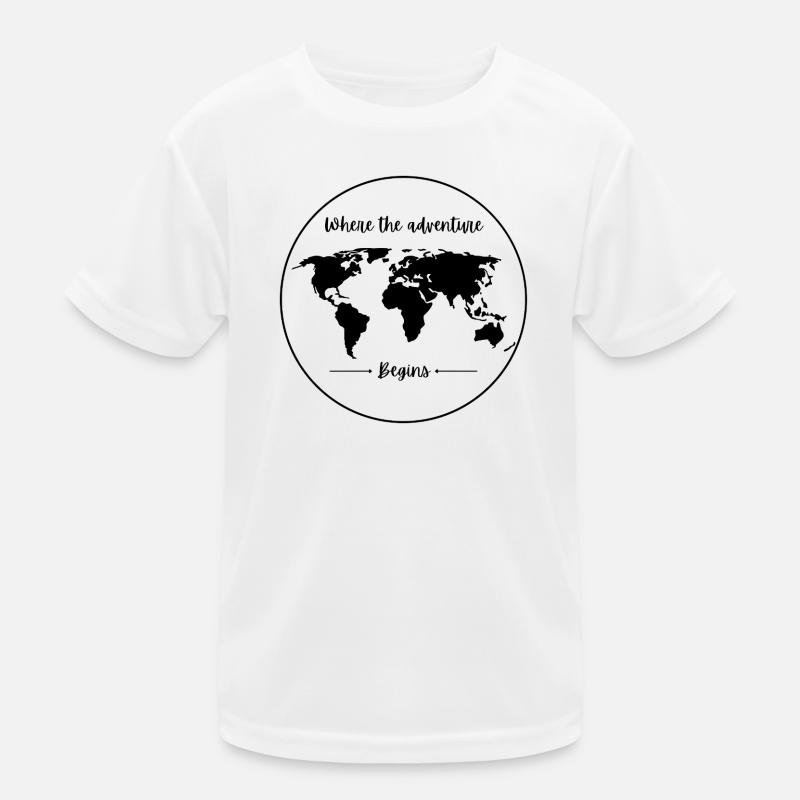 Wo das Abenteuer beginnt Kinder Funktions-T-Shirt